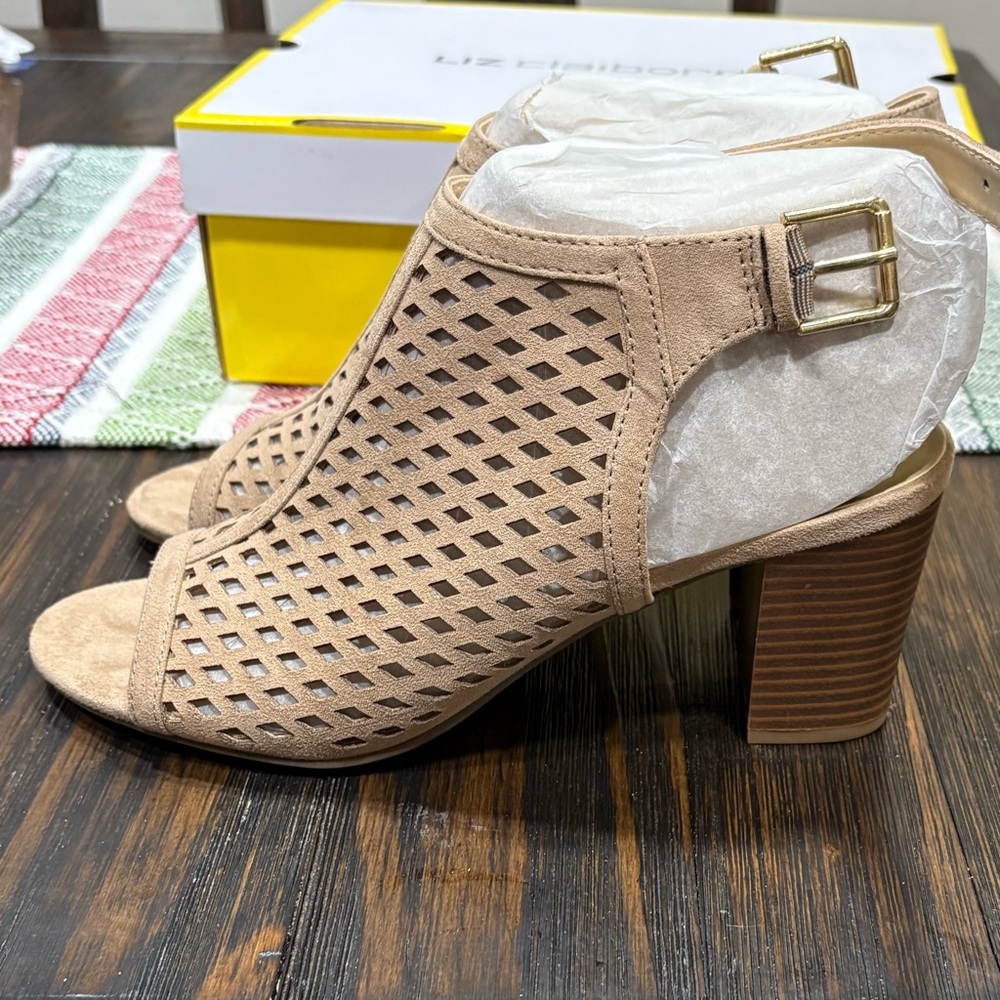 Liz Claiborne Tan Heeled Sandals